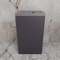 Тумба под раковину без столешницы Style Line Моно 50 напольная, графит нубук