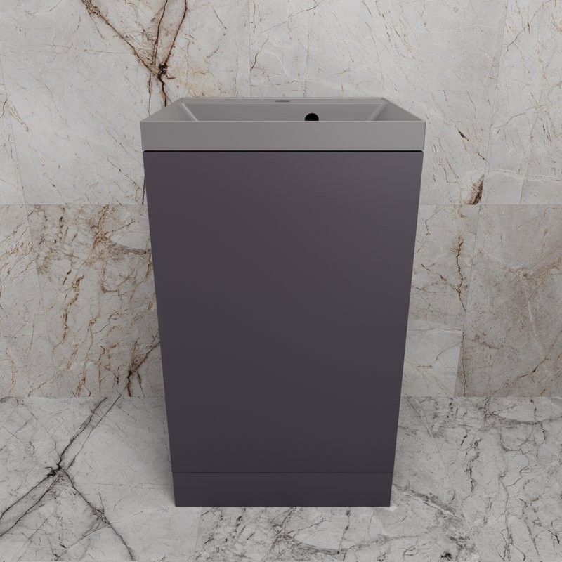 Тумба под раковину без столешницы Style Line Моно 50 напольная, графит нубук