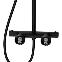 Душевая стойка Cersanit Олива (Oliva) 68984 с термостатом, матовая черная