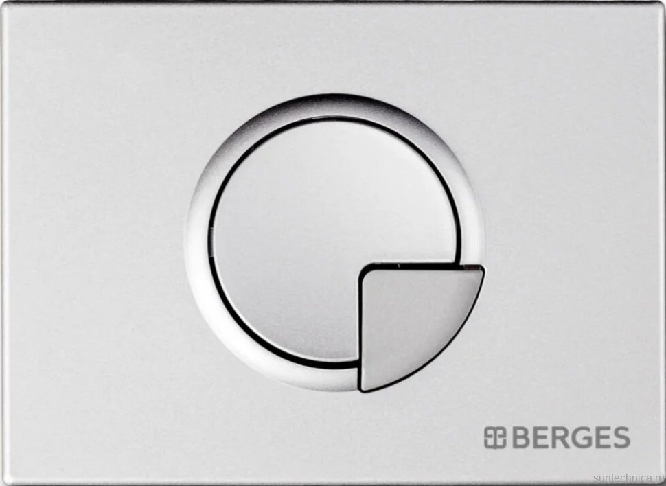 Система инсталляции для унитазов Berges Novum 040222 с кнопкой смыва, матовый хром