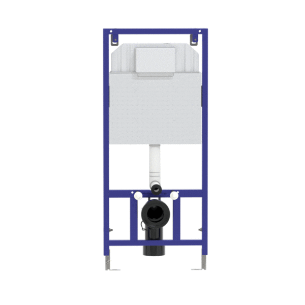 Система инсталляции для унитазов Berges Novum 040222 с кнопкой смыва, матовый хром