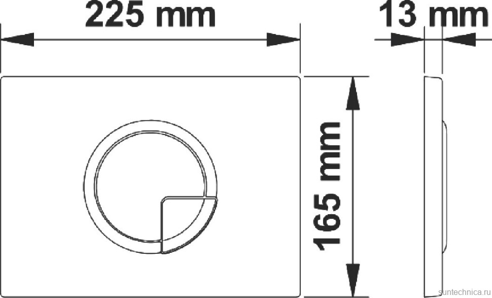 Система инсталляции для унитазов Berges Novum 040222 с кнопкой смыва, матовый хром