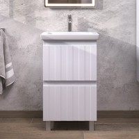 Мебель для ванной комнаты Vigo Finlay 50 напольная, 2 ящика, матовая белая