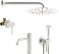 Комплект для ванной Plumberia Selection Ixo KITZXO01BO53 С ВНУТРЕННЕЙ ЧАСТЬЮ, белый матовый