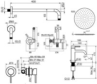 Комплект для ванной Plumberia Selection Ixo KITZXO01BO53 С ВНУТРЕННЕЙ ЧАСТЬЮ, белый матовый