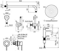 Комплект для ванной Plumberia Selection Ixo KITZXO01BO53 С ВНУТРЕННЕЙ ЧАСТЬЮ, белый матовый