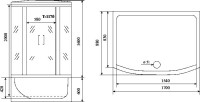 Душевая кабина Timo Standart T-6670SF Silver Fabric с высоким поддоном