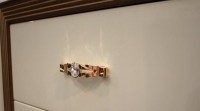 Шкаф пенал для ванной Opadiris Карат золотая патина
