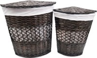 Корзина для белья Wasserkraft Salm WB-270-M темно-коричневая, средняя, угловая