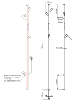 Полотенцесушитель электрический Bemeta 704155015 120x10 см, графит, I-образный