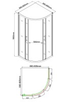 Душевой уголок Grossberg GS4150 90x90 см, профиль хром