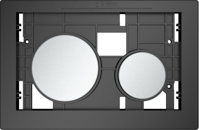 Кнопка смыва TECE Loop Modular 9240665 хром матовый, лицевая панель черная