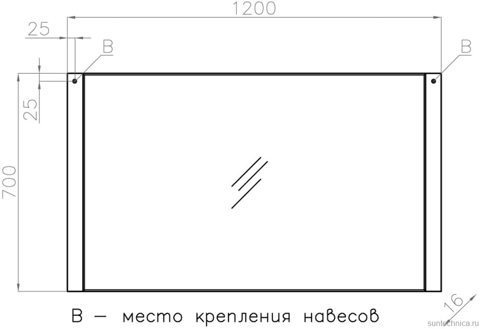 Зеркало Style Line Лотос 120 белое