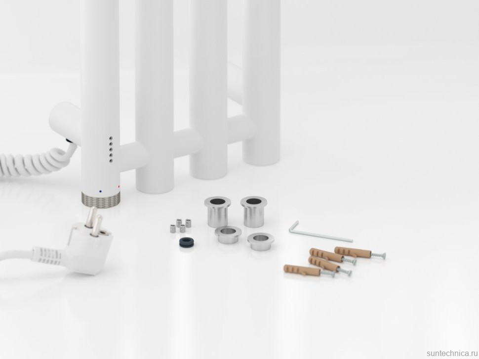 Полотенцесушитель электрический Сунержа Кантата 4.0 30-0886-1559 150x20 см, подключение слева, скрытое подключение слева, матовый белый, I-образный