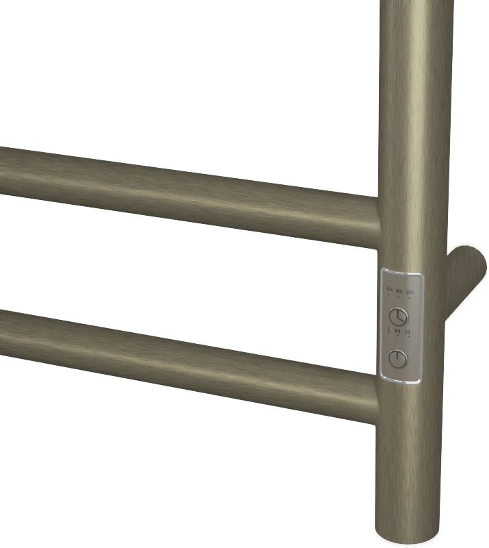 Полотенцесушитель электрический Bauedge Stil Shelf R 40х80, с полкой, антикварная бронза