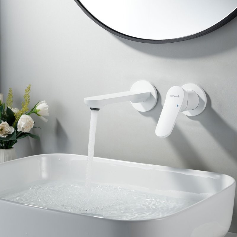 Смеситель для раковины/умывальника встраиваемый Shevanik S4341C, белый