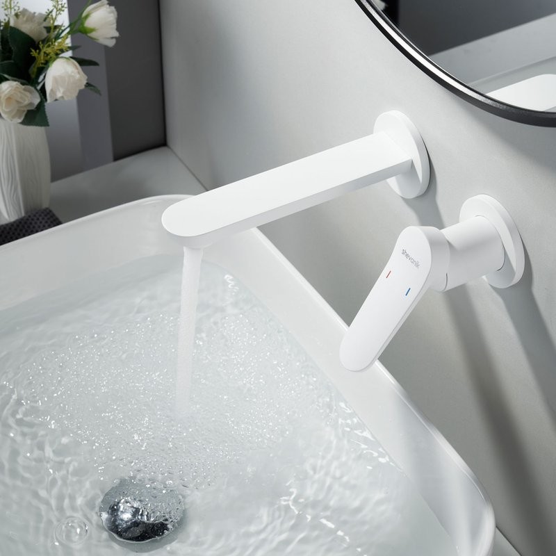 Смеситель для раковины/умывальника встраиваемый Shevanik S4341C, белый