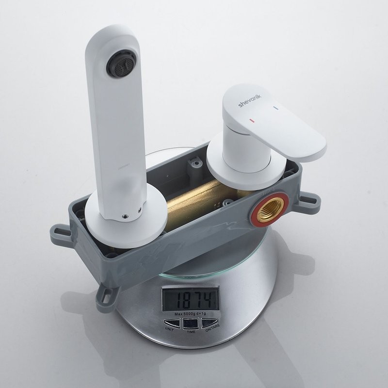 Смеситель для раковины/умывальника встраиваемый Shevanik S4341C, белый