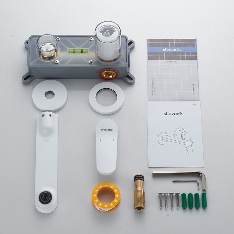 Смеситель для раковины/умывальника встраиваемый Shevanik S4341C, белый