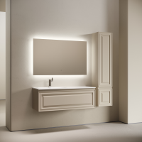 Мебель для ванной комнаты Sancos Very 120 L подвесная, 1 ящик, beige soft