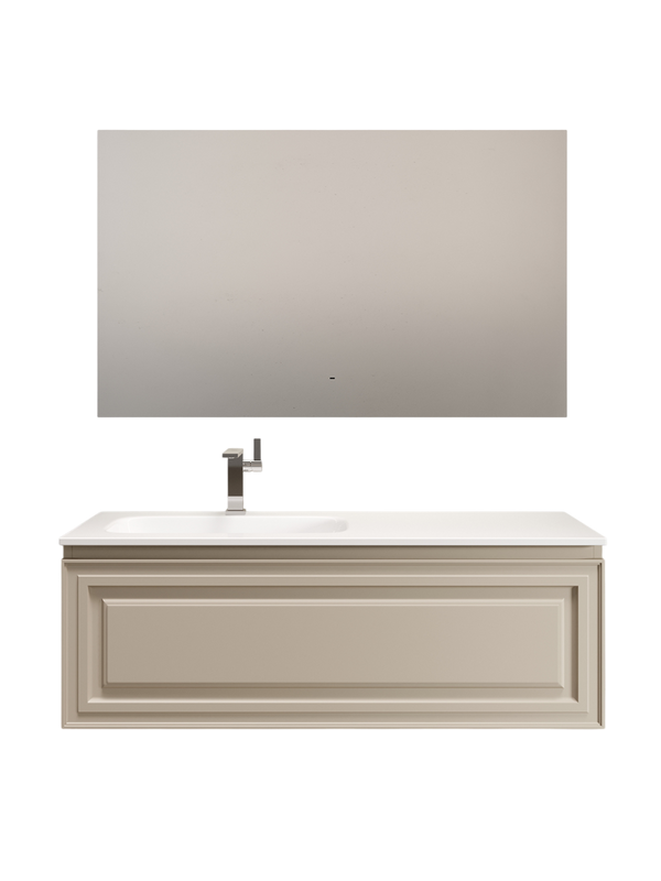 Мебель для ванной комнаты Sancos Very 120 L подвесная, 1 ящик, beige soft