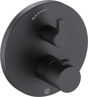 Термостатический смеситель встраиваемый Kludi Nova Fonte 208353915 для душа, черный