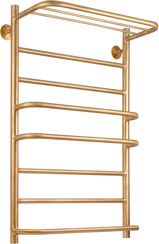 Полотенцесушитель водяной Secado Верона 2 85x55 см, бронза, лесенка, латунь, с полкой