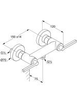Смеситель для душа Kludi Nova Fonte Puristic 20710N515 брашированный никель PVD Смеситель для душа Kludi Nova Fonte Puristic 20710N515 брашированный никель PVD