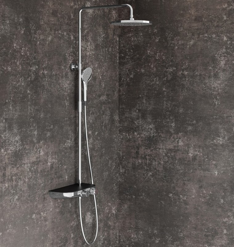 Душевая стойка Ravak Termo 300 TE 094.02/150 хром, черная