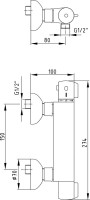 Термостатический смеситель E.C.A. Thermostatic 102102341EX для душа