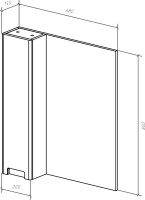 Мебель для ванной комнаты Bellezza Пегас 70 подвесная, белая