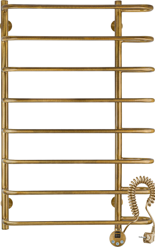 Полотенцесушитель электрический Secado Венеция 2 105x60 см, подключение справа, бронза, лесенка, латунь