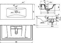 Тумба с раковиной Dreja Gio 100 подвесная, дуб кантри