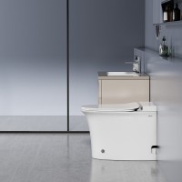 Унитаз приставной напольный Abber Bequem AC1125P с микролифтом, белый