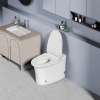 Унитаз приставной напольный Abber Bequem AC1125P с микролифтом, белый