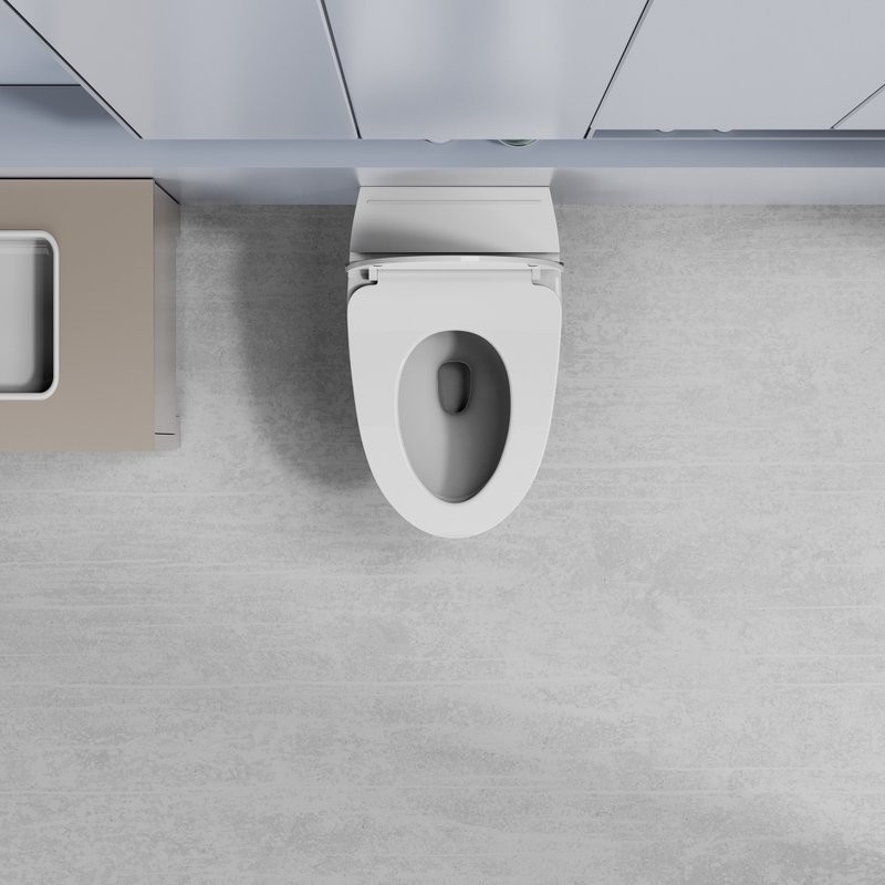 Унитаз приставной напольный Abber Bequem AC1125P с микролифтом, белый