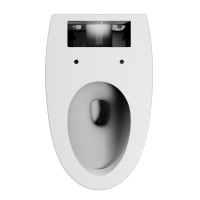 Унитаз приставной напольный Abber Bequem AC1125P с микролифтом, белый