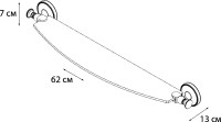 Полка Fixsen Adele FX-55003 стеклянная