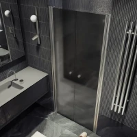 Душевая дверь в нишу Maybahglass MGD-429-5 120 см, профиль матовый хром, стекло графит матовый