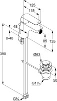 Смеситель для биде Kludi Ameo 412160575