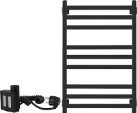 Полотенцесушитель электрический Secado Корсико 3 , 85x55 см, подключение слева, матовый черный, лесенка