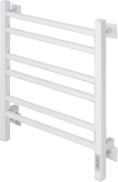 Полотенцесушитель электрический Comfysan Pioli-K EC-6 60x45 см, подключение справа, слева, матовый белый, лесенка, из стали