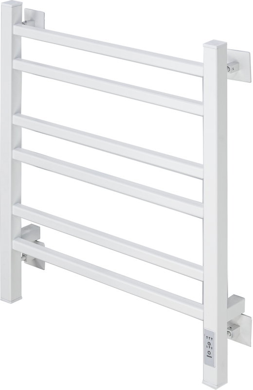 Полотенцесушитель электрический Comfysan Pioli-K EC-6 60x45 см, подключение справа, слева, матовый белый, лесенка, из стали