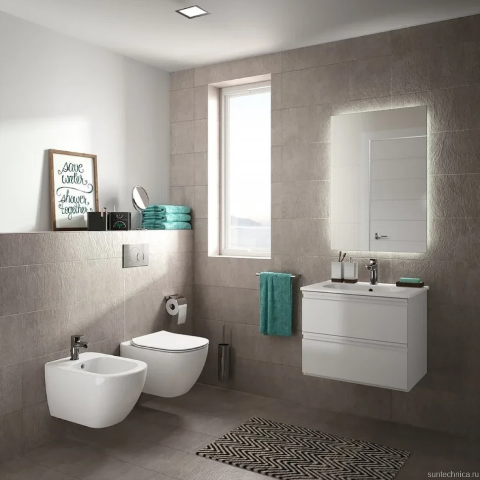 Унитаз подвесной Ideal Standard Tesi T355101 безободковый с микролифтом