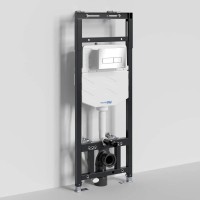 Система инсталляции для унитазов Wasserkraft Alme 15TLT.010.ME.BN03 с кнопкой смыва никель
