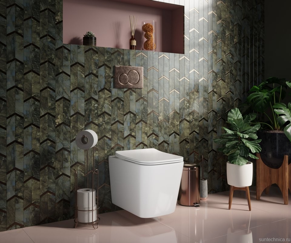 Унитаз подвесной Ceramicanova Cubic CN1806 с микролифтом, безободковый