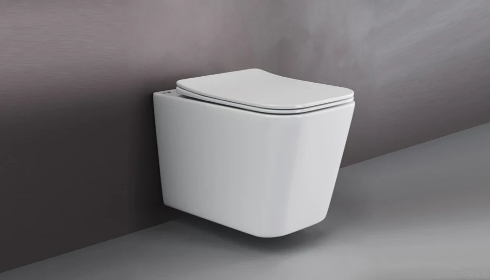Унитаз подвесной Ceramicanova Cubic CN1806 с микролифтом, безободковый