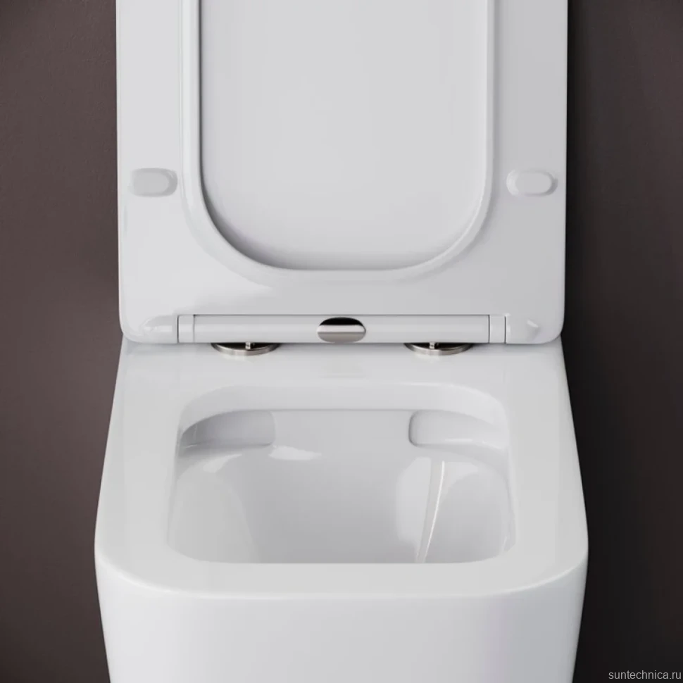 Унитаз подвесной Ceramicanova Cubic CN1806 с микролифтом, безободковый