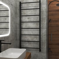 Полотенцесушитель водяной Grota Simple 120x53, RAL9005 черный матовый