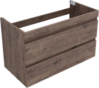 Тумба с раковиной Aquanet Нота new 100 подвесная, дуб веллингтон табак